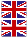 Aufkleber Union Jack / UK-Flagge 2 Stück